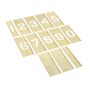 Interlocking Brass Number Stencil Set, 25mm Size (0-9)