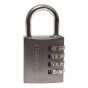 145/40 40mm Aluminium Combination Padlock Titanium 49551 by ABUS - 49551