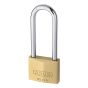 65/50HB80 50mm Brass Padlock 80mm Long Shackle Keyed 6504 by ABUS - 12020