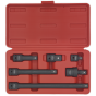 Impact Adaptor & Extension Bar Set 6pc 1/2"Sq Drive Sealey Part No. AK5514
