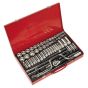 Socket Set 64pc 3/8" & 1/2"Sq Drive 6pt WallDrive - Metric/Imperial Sealey Part No. AK694