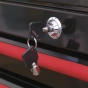 Topchest 4 Drawer Retro Style - Black with Red Anodised Drawer Pulls Sealey Part No. AP28104BR