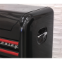 Topchest 4 Drawer Retro Style - Black with Red Anodised Drawer Pulls Sealey Part No. AP28104BR