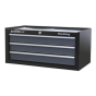 Mid-Box 3 Drawer with Ball Bearing Slides - Black/Grey Sealey Part No. AP3503TB