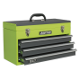 Tool Chest 3 Drawer Portable with Ball Bearing Slides - Hi-Vis Green Sealey Part No. AP9243BBHV