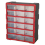 Cabinet Box 18 Drawer - Red/Black Sealey Part No. APDC18R