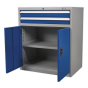 Industrial Cabinet 2 Drawer & 1 Shelf Double Locker Sealey Part No. API8810
