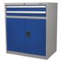 Industrial Cabinet 2 Drawer & 1 Shelf Double Locker Sealey Part No. API8810