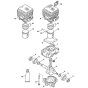 Crankcase & Cylinder for Stihl BR200