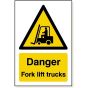 "Danger Fork Lift Trucks" Sign