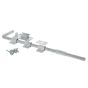 450mm 18" - Traditional Garage Door Drop Bolt c/w Sq Plate & Receiver Galv