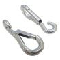 63mm x 6mm (2½") Spring Hook to Crue, Zinc Plated (pack of 2)