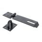 180mm - Heavy Pattern Safety Hasp & Staple for Garage Doors & Med use Blk