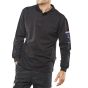Arc Flash Polo Shirt Long Sleeve 210gsm Cotton Fabric Navy Blue Size XXXL