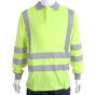 Long Sleeved Polo Shirt ARC Compliant Hi-Viz Fire Retardant Sat Yellow 5XL