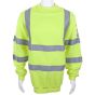 Sweatshirt Hi-Vis Ribbed Waist Arc Compliant Fire Retardant Sat Yellow SML