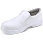 Micro Fibre Slip-On Shoe Anti Static 200 Joule Steel Toe Cap White Size 6.5