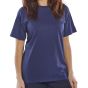 Tee Shirt H/Weight 180gsm Cotton Twin Stitching Hem Neck Waist Navy Blue L