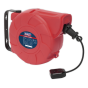 Cable Reel System Retractable 25mtr 1 x 230V Socket Sealey Part No. CRM251
