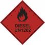 Diesel UN1202 Hazard Warning Diamond Label