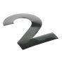 Self Adhesive 80mm Black Digit - Number 2