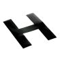 Self Adhesive 80mm Black Digit - Letter H
