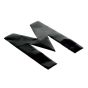 Self Adhesive 80mm Black Digit - Letter M