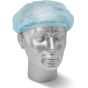 MOB Cap Fully Elasticated Hair Net Metal Detectable non Woven Fabric Blue