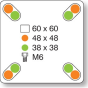 Twin Wheel Braked Castor
