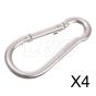 Pack of 4 Fire Brigade Snap Hook 6mm by Faithfull