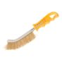 Wire Scratch Brush Brass Yellow Handle by Faithfull - 17330001