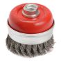 Wire Cup Brush Twist Knot 65mm x M10 x 1.5 0.50mm by Faithfull - 21075101500