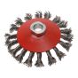 Conical Wire Brush 115mm x M14 x 2 0.50mm Wire by Faithfull - 1211514150