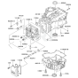 Cylinder/Crankcase Kawasaki FC400V