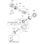 Piston/Crankshaft Kawasaki FD851D