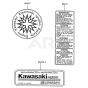 Kawasaki FG200D Engine Label
