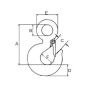 Alloy Steel Eye Hook, c/w Safety Catches, S.W.L: 4.5 Tonne, Jaw Width: 34mm