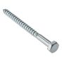 Coach Screw Hexagon Head Single Thread ZP M10 x 100mm Bag 10 by Forgefix - 10CS10100