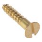 Wood Screw Slotted CSK Solid Brass 2in x 6 Box 200 by Forgefix - CSK26BR