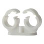 Pipe Clip Double Cliplock 22mm Box 50 by Forgefix - PCDC22