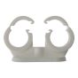 Pipe Clip Double Cliplock 22mm Box 50 by Forgefix - PCDC22