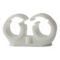 Pipe Clip Double Cliplock 28mm Box 50 by Forgefix - PCDC28