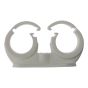 Pipe Clip Double Cliplock 28mm Box 50 by Forgefix - PCDC28