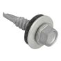TechFast Hex Head Roofing Screw Self-Drill Light Section 5.5 x 25mm Pack 100 by Forgefix - TFHL5525