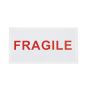 White and Red Fragile Sticker 100mm X 50mm (Each)