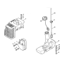 Stihl FS3900 Muffler Shroud Fuel Tank Assembly