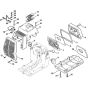 Air filter & Shroud Assembly for Stihl FS500 FS550 FS550L Clearing Saw