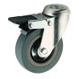 Grey Rubber Swivel Castor Wheels