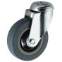 Rubber Swivel Castor Wheel 3 Inch Grey Single Hole Fixing