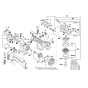 Main Assembly-1 for Bosch GWS 18V-125 C Angle Grinders